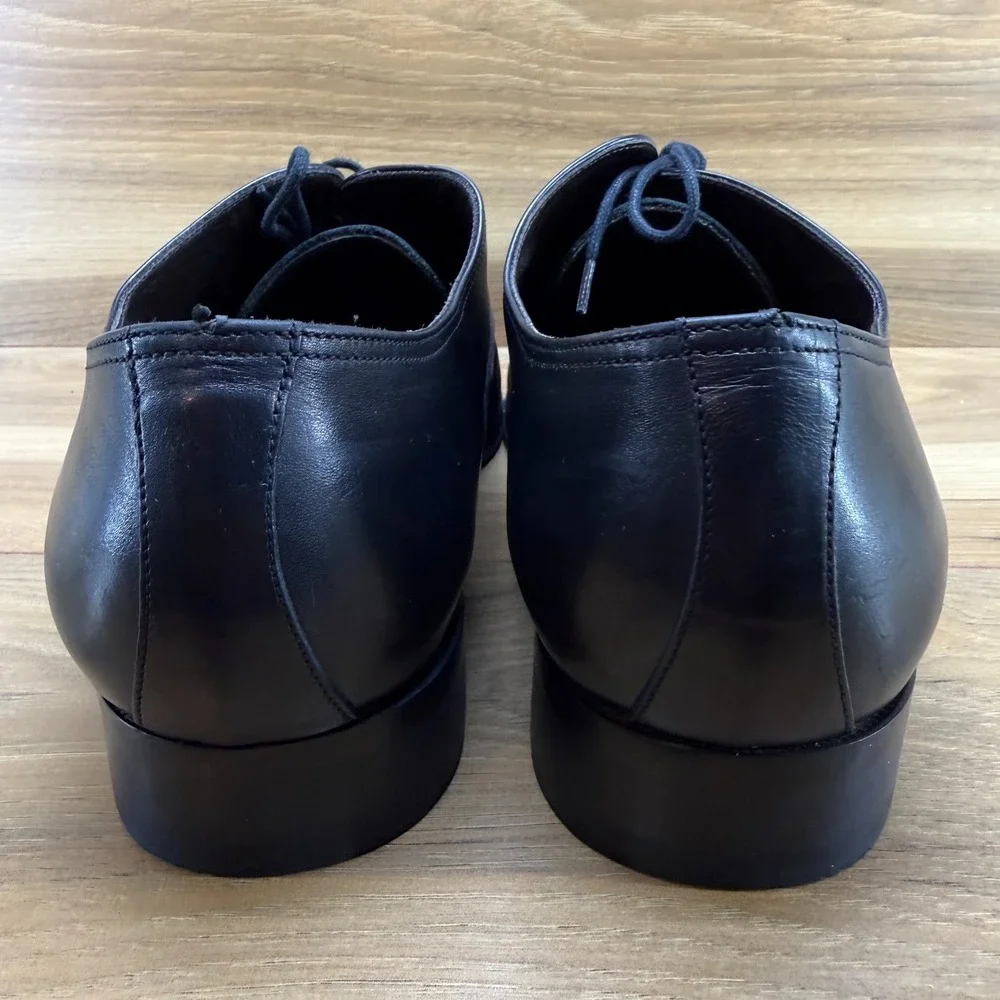 To Boot Adam Derrick New York Mens Derby 11 Black Leather Cap Toe Dress Shoes